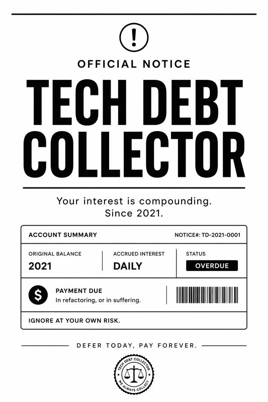 TECH DEBT COLLECTOR artwork